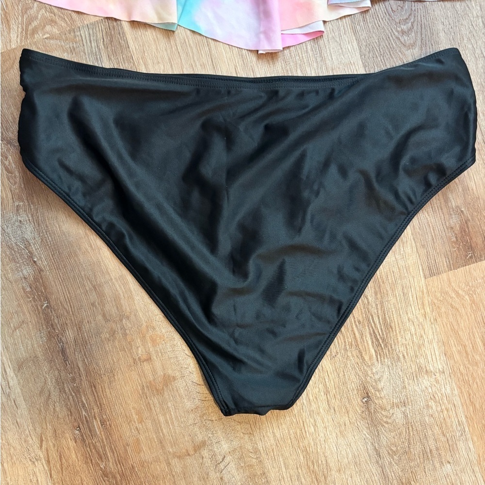 Swimsuit Two Piece 3x Tie Dye Black Adjustable Spaghetti Straps - Picture 5 of 5